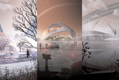 Student architectural designs from Canterbury University